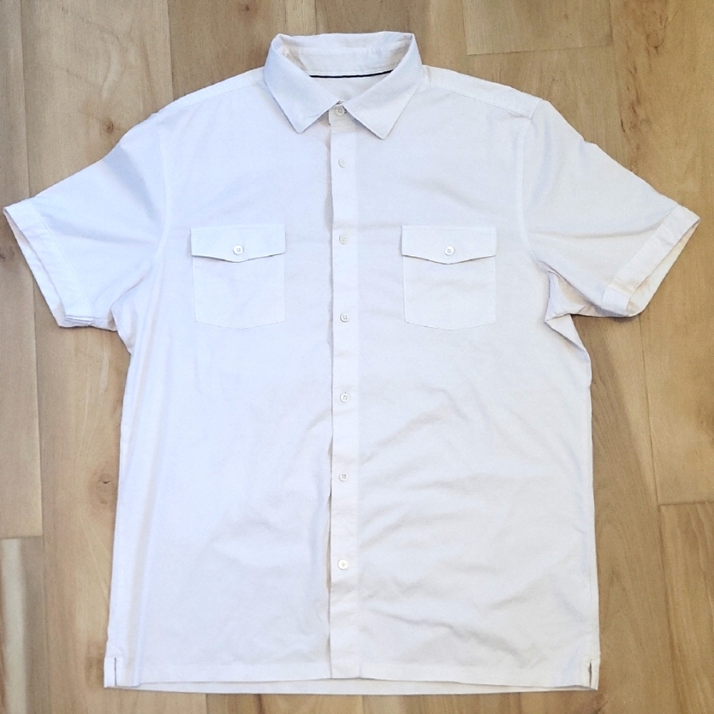 Mens BUGATCHI Shirt Sleeve Shirt Size L